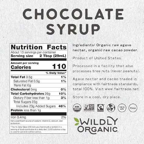 Wildly Organic Chocolate Syrup